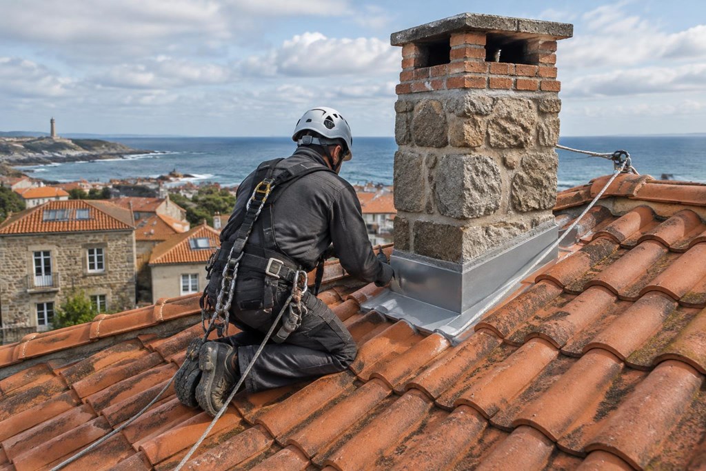Foto 1 Sin filtraciones: sellado de chimeneas en cubiertas con trabajos verticales en A Coruña